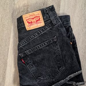 Faded Black Levi Shorts